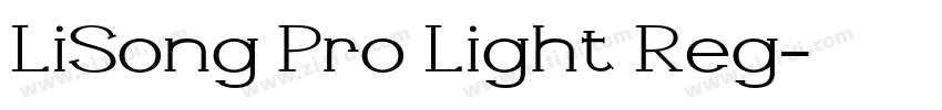 LiSong Pro Light Reg字体转换